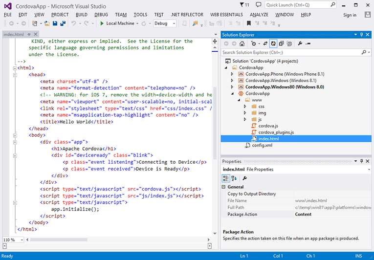 استخدام Visual Studio لنشر التطبيق