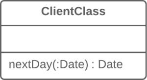 الصنف العميل ClientClass الذي يعتمد على الصنف المساعد Date.