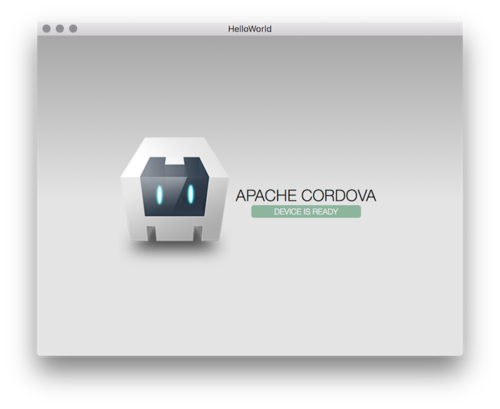 تشغيل تطبيق كوردوفا المبني على منصة OS X على الحاسوب.